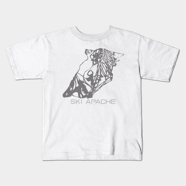 Ski Apache Resort 3D Kids T-Shirt by Mapsynergy